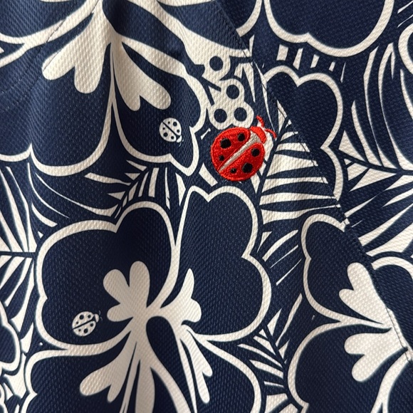 Only worn once KoOlina Golf Club Blue Hawaiian Print - Picture 5 of 5